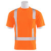 Erb Safety T-Shirt, Birdseye Mesh, Short Slv, Class 2, 9006SEG, Hi-Viz Orange, MD 62219